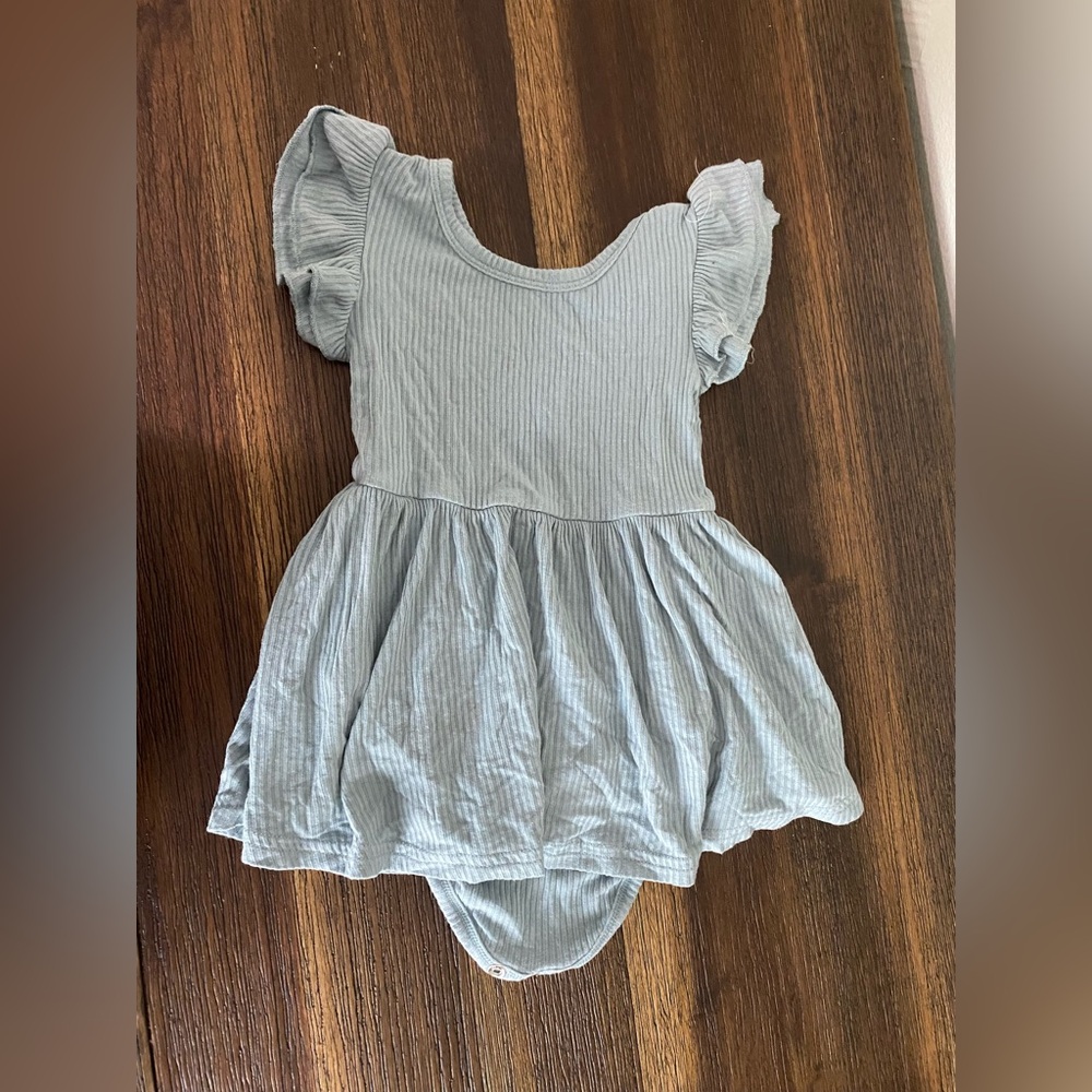 Little Sleepies Stormy Ribbed Twirl Dress with Bodysuit